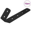 vidaXL Kampók 12 pcs Fekete M5 x 110 mm Vas