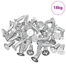 vidaXL Tükör tartó konzol 340 pcs Nikkel 35 x 30 x 8,3 mm Acél
