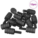 vidaXL Távtartó Csavar 12 pcs Fekete M4 Gumi és Acél