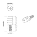 vidaXL Távtartó Csavar 4865 pcs Fekete M4 Gumi és Acél