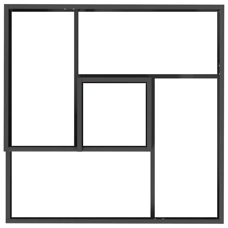 vidaXL Kerti cserép Fekete 60 x 60 x 50 cm Acél