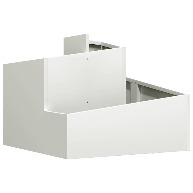 vidaXL Kerti cserép Fehér 60 x 60 x 50 cm Acél