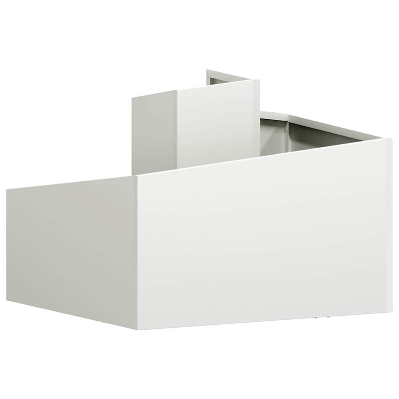 vidaXL Kerti cserép Fehér 60 x 60 x 50 cm Acél