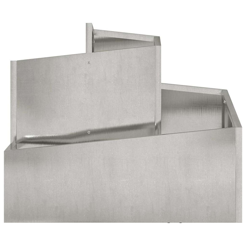 vidaXL Kerti cserép Ezüst 60 x 60 x 50 cm Rozsdamentes acél