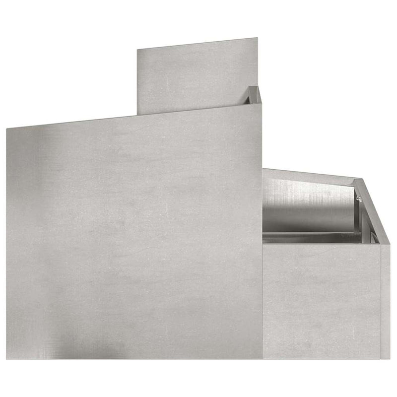 vidaXL Kerti cserép Ezüst 60 x 60 x 50 cm Rozsdamentes acél