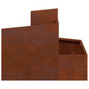vidaXL Kerti cserép Rozsdás 60 x 60 x 50 cm Időjárásálló acél