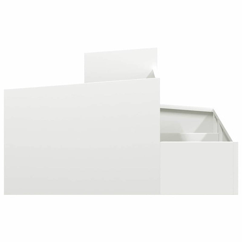 vidaXL Kerti cserép Fehér 80 x 80 x 50 cm Hidegen hengerelt acél