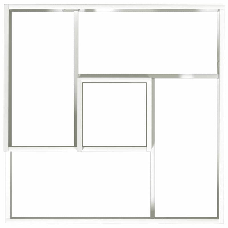 vidaXL Kerti cserép Fehér 80 x 80 x 50 cm Hidegen hengerelt acél