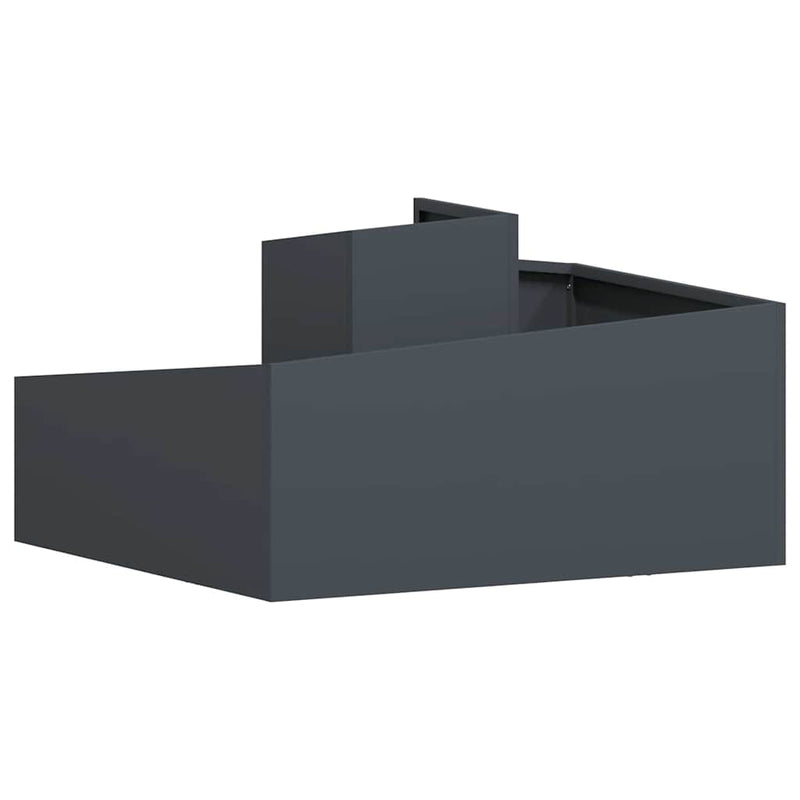 vidaXL Kerti cserép Antracit 80 x 80 x 50 cm Hidegen hengerelt acél