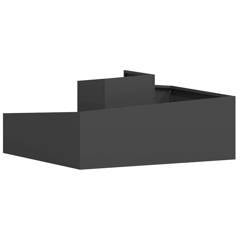 vidaXL Kerti cserép Fekete 100 x 100 x 50 cm Acél