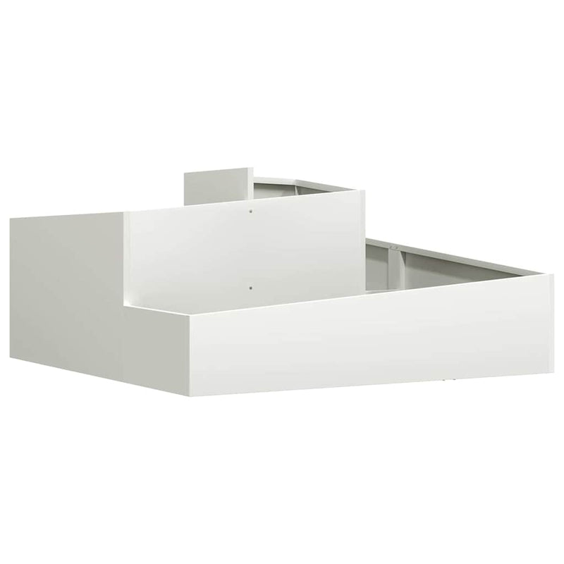 vidaXL Kerti cserép Fehér 100 x 100 x 50 cm Acél