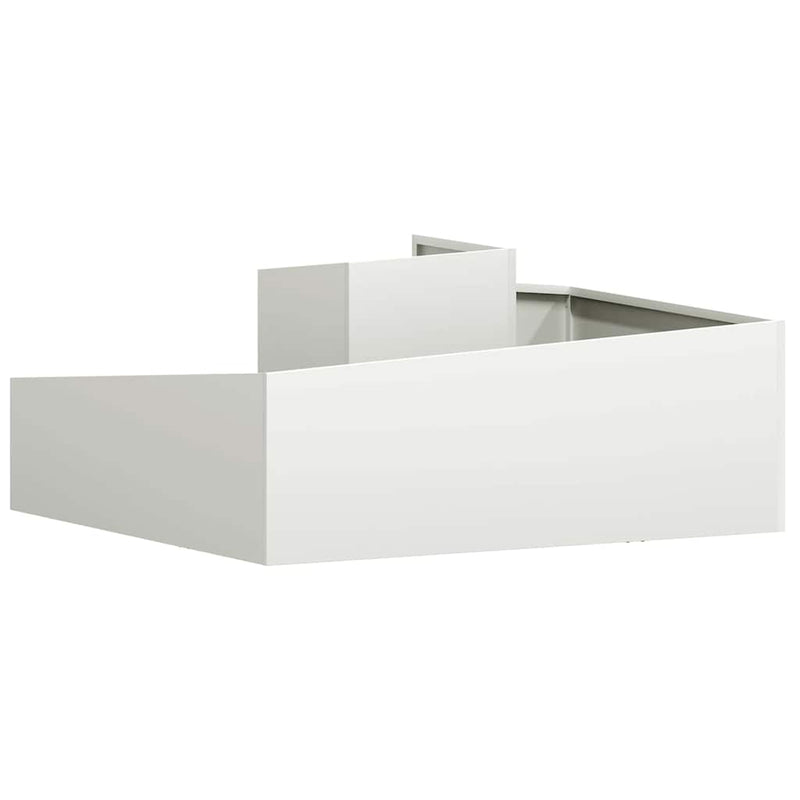 vidaXL Kerti cserép Fehér 100 x 100 x 50 cm Acél
