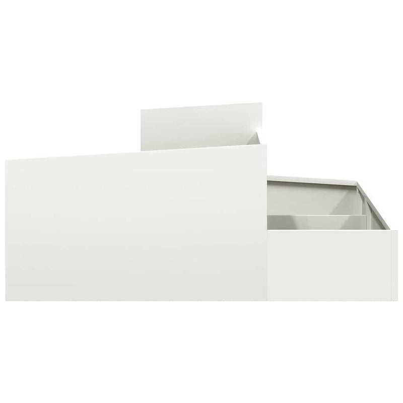 vidaXL Kerti cserép Fehér 100 x 100 x 50 cm Acél