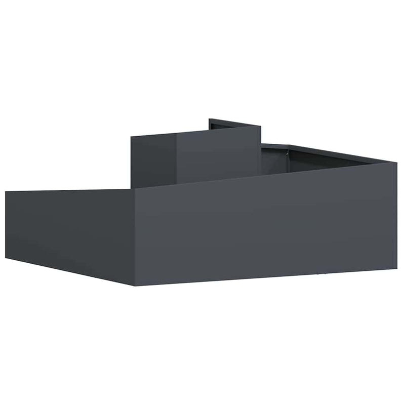 vidaXL Kerti cserép Antracit 100 x 100 x 50 cm Acél
