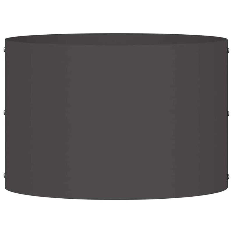 vidaXL Kerti cserép Fekete 30 x 30 x 20 cm Acél