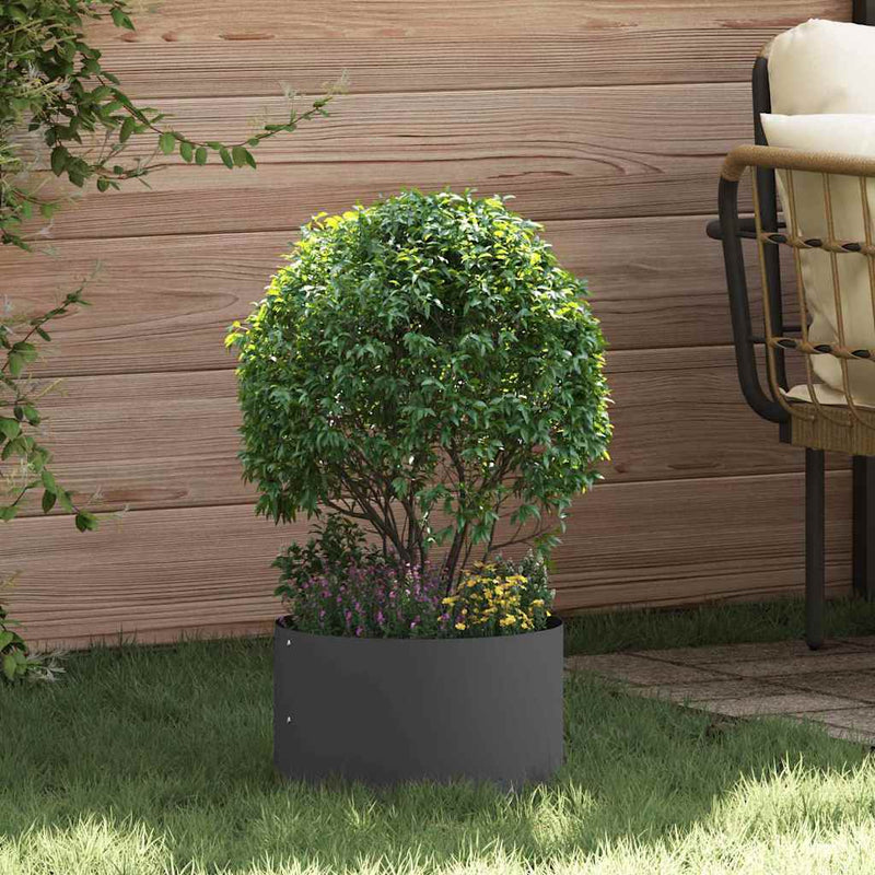 vidaXL Kerti ültetők 5 pcs Fekete 30 x 30 x 20 cm Acél
