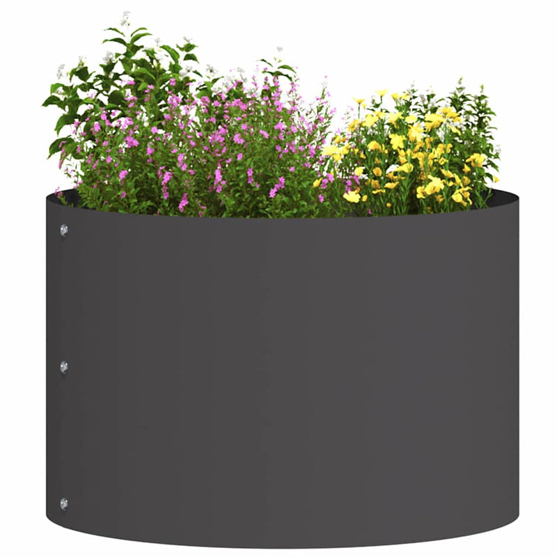 vidaXL Kerti ültetők 5 pcs Fekete 30 x 30 x 20 cm Acél