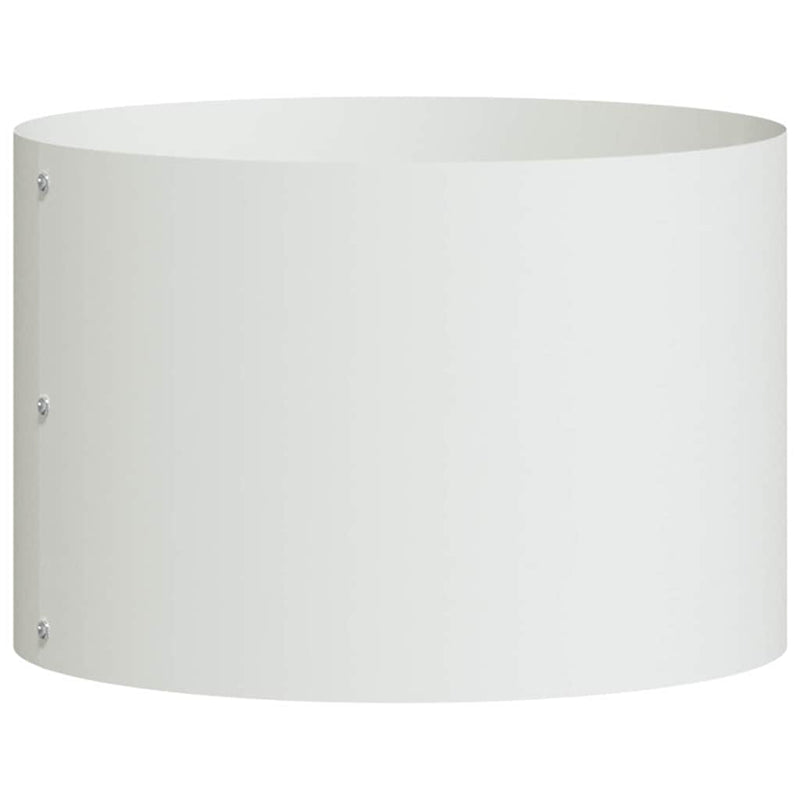 vidaXL Kerti cserép Fehér 30 x 30 x 20 cm Acél