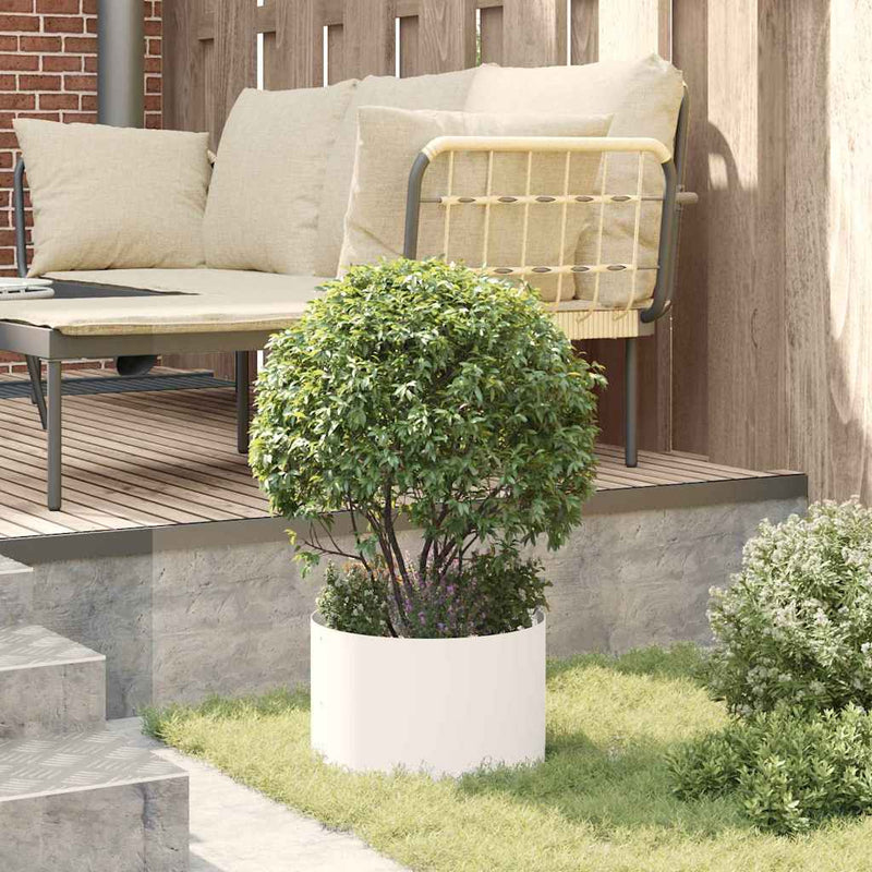 vidaXL Kerti ültetők 5 pcs Fehér 30 x 30 x 20 cm Acél