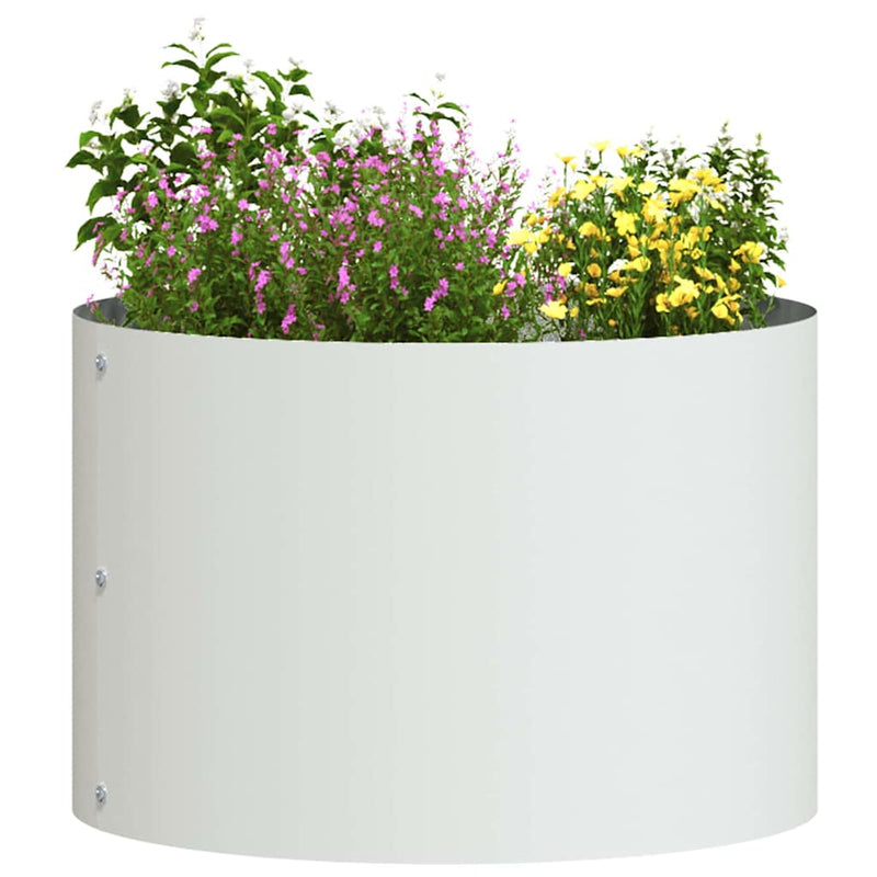 vidaXL Kerti ültetők 5 pcs Fehér 30 x 30 x 20 cm Acél