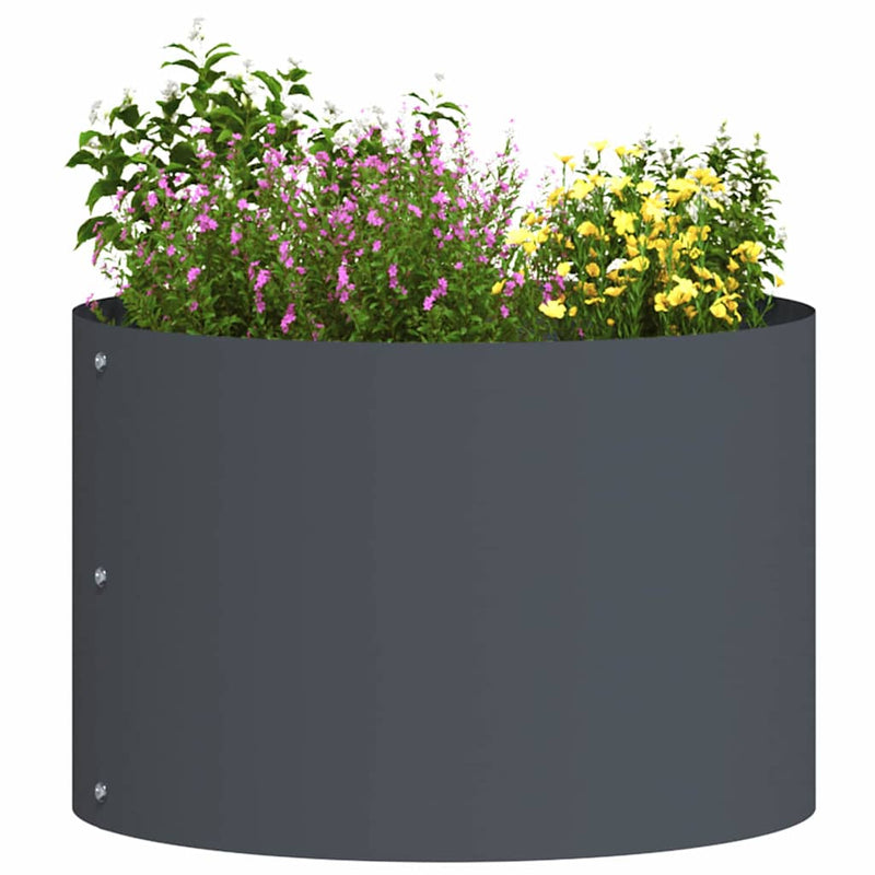 vidaXL Kerti ültetők 5 pcs Antracit 30 x 30 x 20 cm Acél