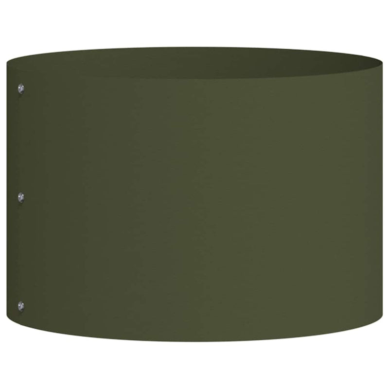 vidaXL Kerti ültetők 5 pcs Oliva zöld 30 x 30 x 20 cm Acél