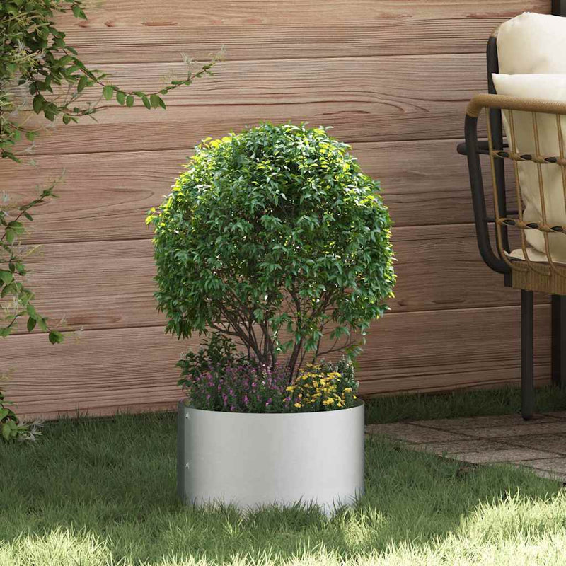 vidaXL Kerti ültetők 5 pcs Ezüst 30 x 30 x 20 cm Horganyzott acél