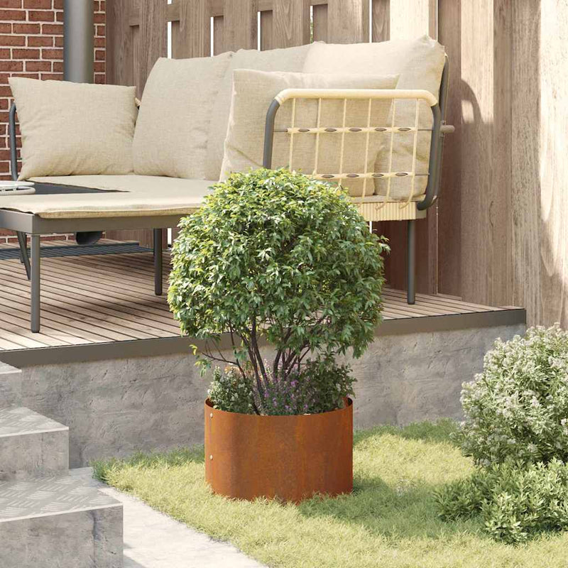vidaXL Kerti cserép Barna 30 x 30 x 20 cm Corten acél