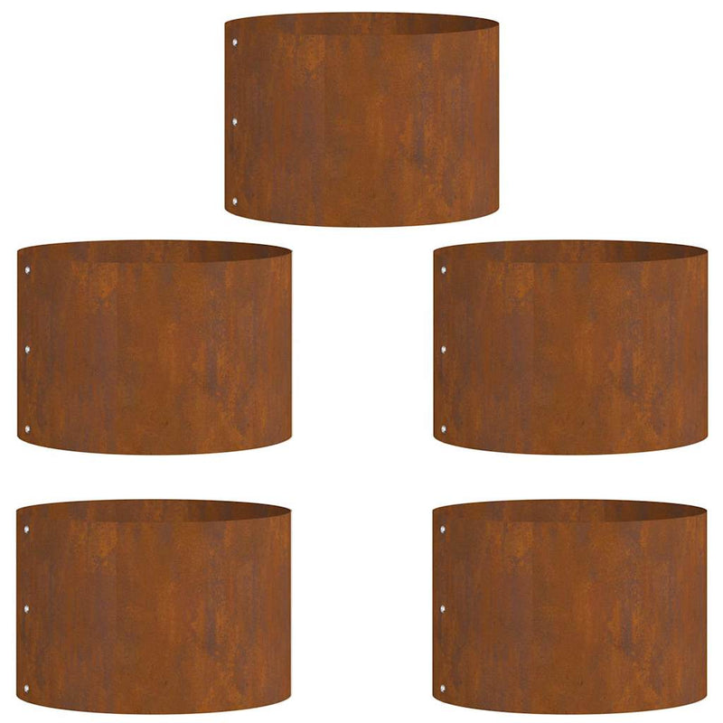 vidaXL Kerti ültetők 5 pcs Barna 30 x 30 x 20 cm Corten acél