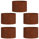 vidaXL Ültető gyűrű 5 db Rozsdás 30 x 30 x 20 cm Időjárásálló acél