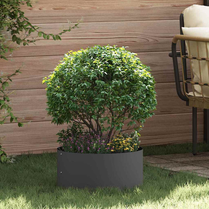 vidaXL Kerti ültetők 5 pcs Fekete 40 x 40 x 20 cm Acél