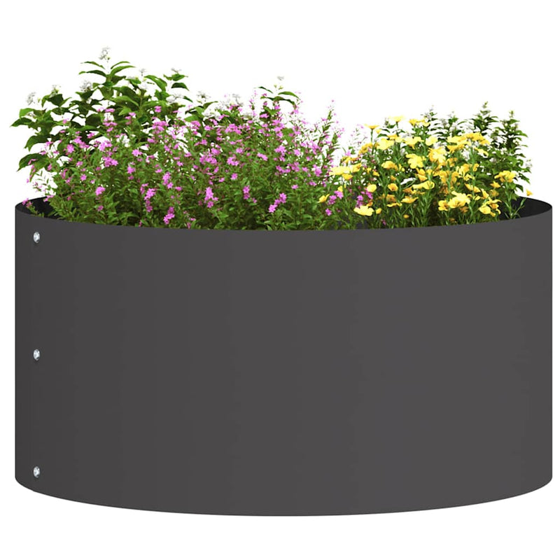 vidaXL Kerti ültetők 5 pcs Fekete 40 x 40 x 20 cm Acél