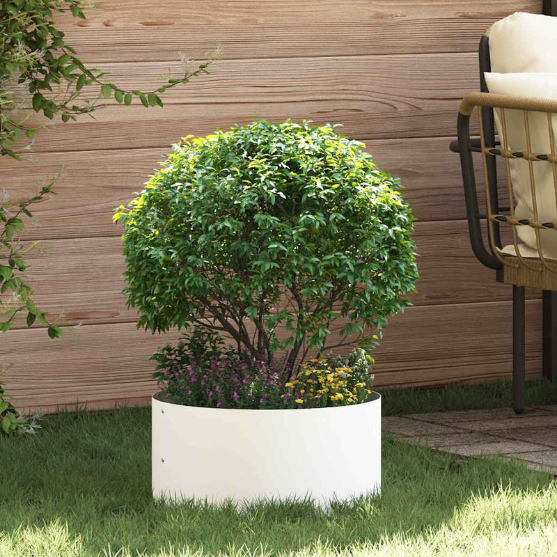 vidaXL Kerti ültetők 5 pcs Fehér 40 x 40 x 20 cm Acél