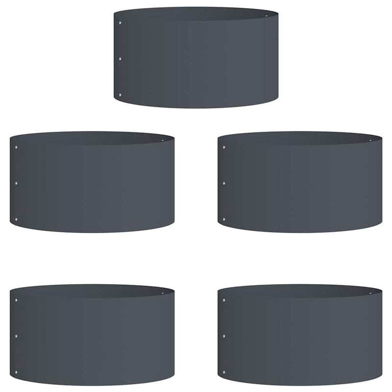 vidaXL Kerti ültetők 5 pcs Antracit 40 x 40 x 20 cm Acél