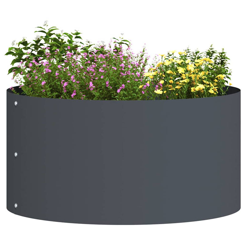 vidaXL Kerti ültetők 5 pcs Antracit 40 x 40 x 20 cm Acél