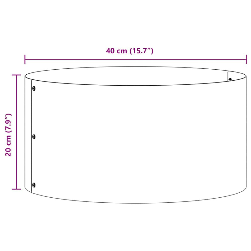 vidaXL Kerti ültetők 5 pcs Antracit 40 x 40 x 20 cm Acél