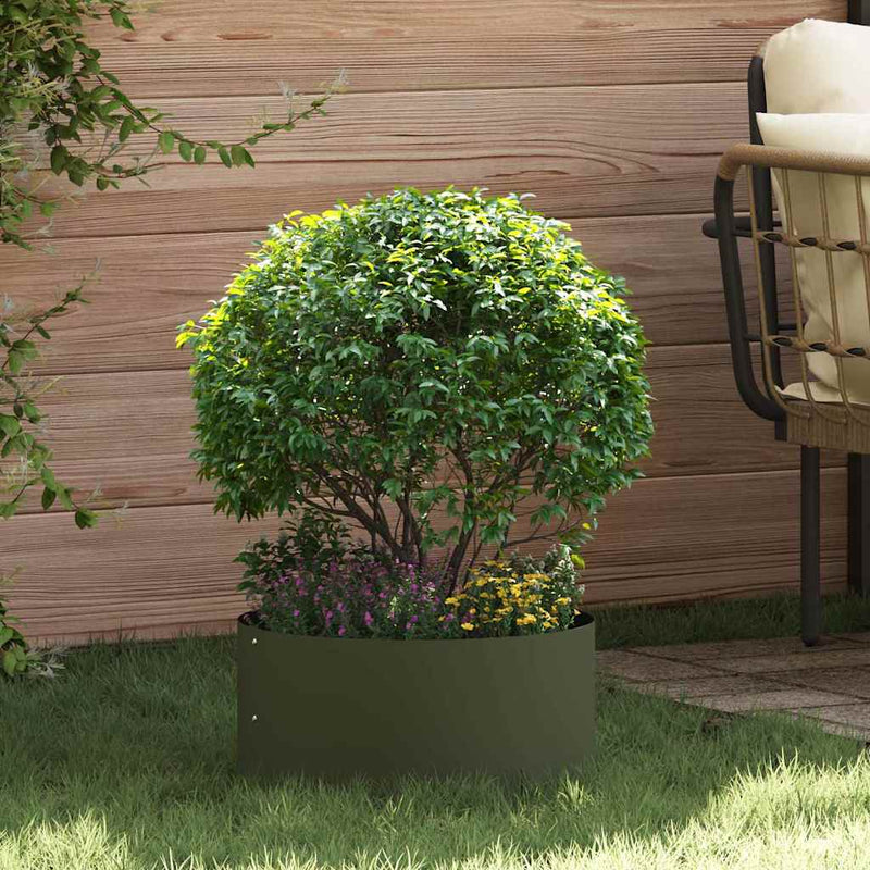 vidaXL Kerti ültetők 5 pcs Oliva zöld 40 x 40 x 20 cm Acél