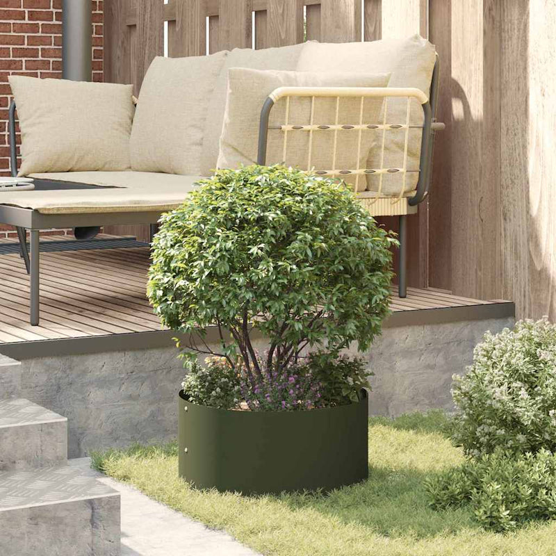 vidaXL Kerti ültetők 5 pcs Oliva zöld 40 x 40 x 20 cm Acél