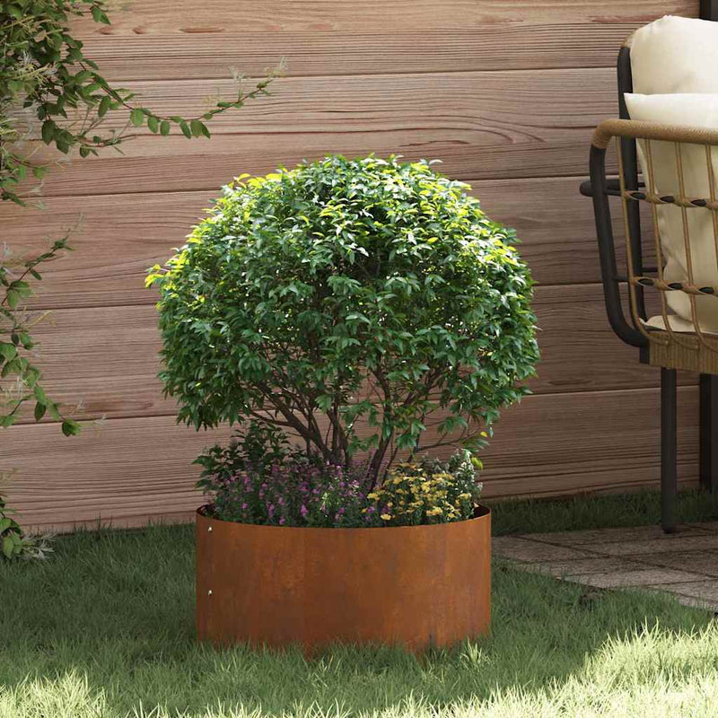 vidaXL Kerti cserép Barna 40 x 40 x 20 cm Corten acél
