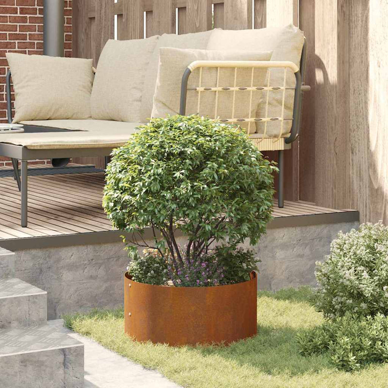 vidaXL Kerti cserép Barna 40 x 40 x 20 cm Corten acél