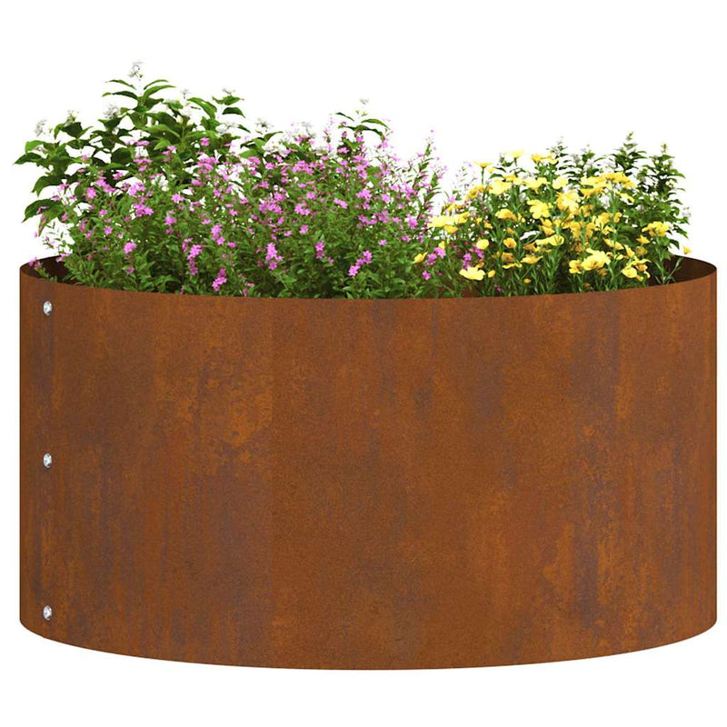 vidaXL Kerti cserép Barna 40 x 40 x 20 cm Corten acél