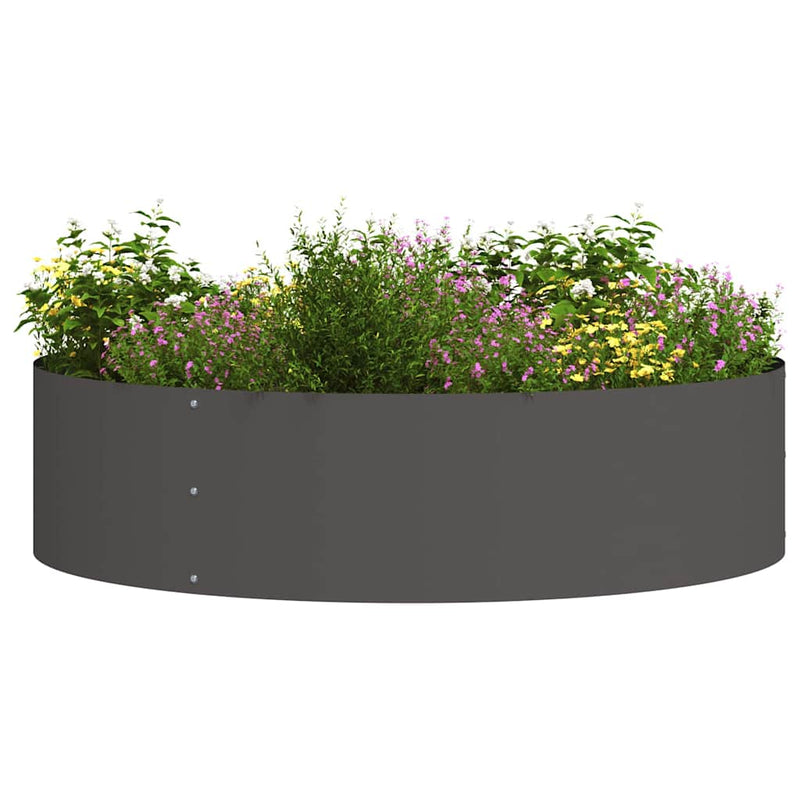 vidaXL Kerti ültetők 5 pcs Fekete 80 x 80 x 20 cm Acél