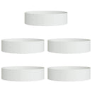 vidaXL Ültető gyűrű 5 pcs Fehér 80 x 80 x 20 cm Hidegen hengerelt acél