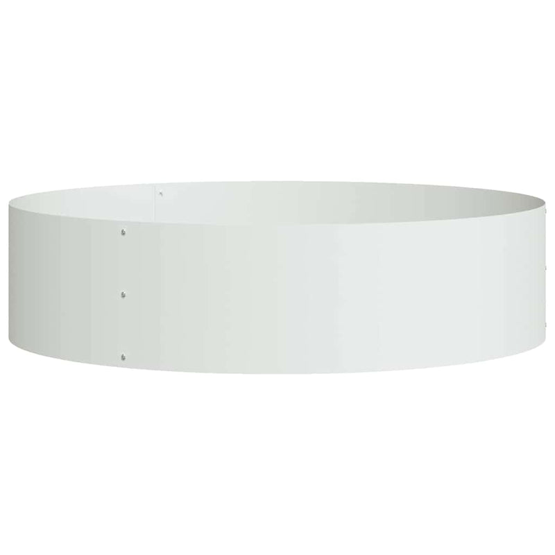 vidaXL Kerti ültetők 5 pcs Fehér 80 x 80 x 20 cm Acél