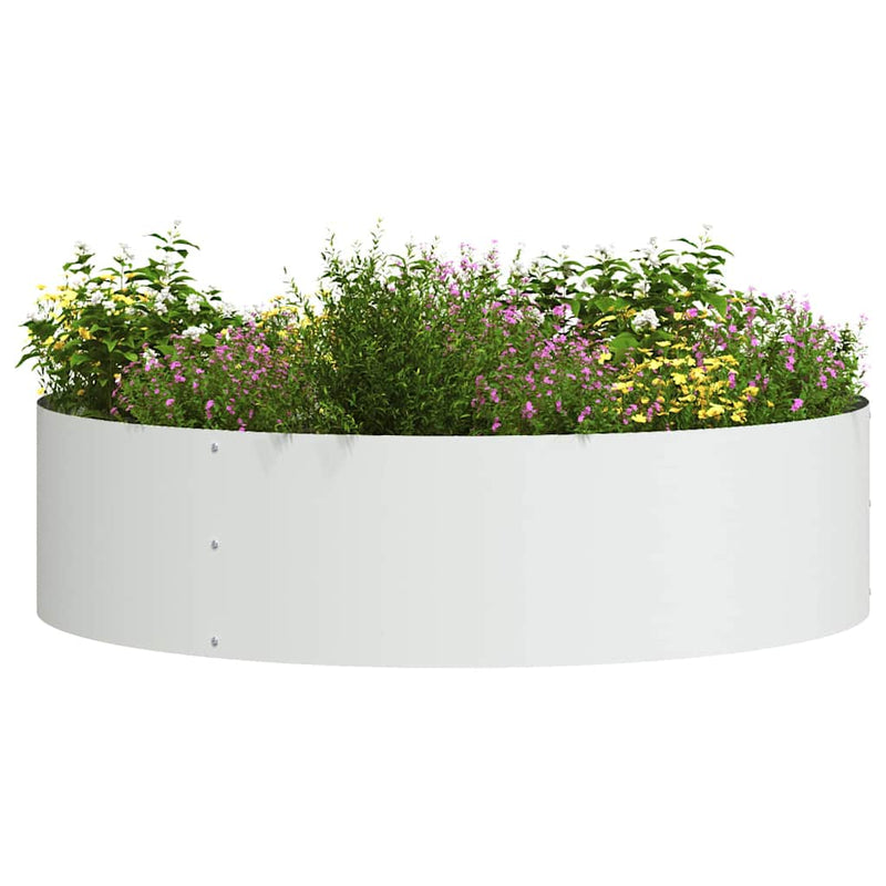 vidaXL Kerti ültetők 5 pcs Fehér 80 x 80 x 20 cm Acél