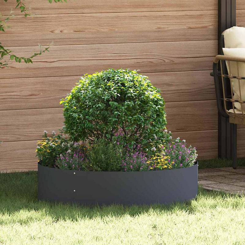 vidaXL Kerti ültetők 5 pcs Antracit 80 x 80 x 20 cm Acél