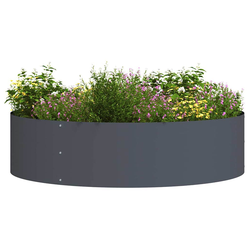 vidaXL Kerti ültetők 5 pcs Antracit 80 x 80 x 20 cm Acél