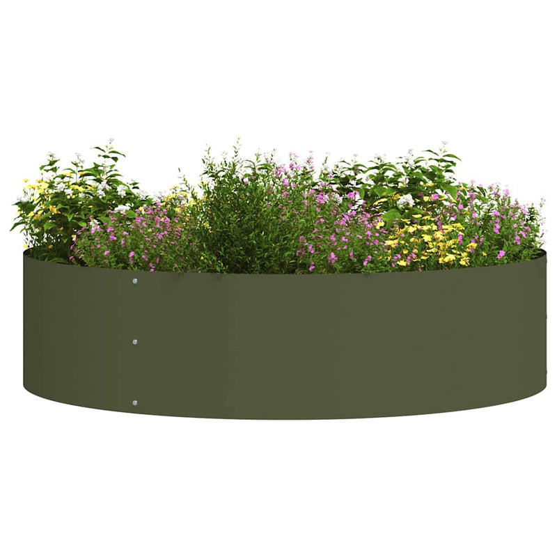 vidaXL Kerti ültetők 5 pcs Oliva zöld 80 x 80 x 20 cm Acél