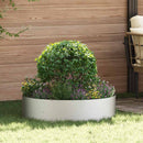 vidaXL Ültető gyűrű 5 db Ezüst 80 x 80 x 20 cm Rozsdamentes acél