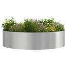 vidaXL Ültető gyűrű 5 db Ezüst 80 x 80 x 20 cm Rozsdamentes acél